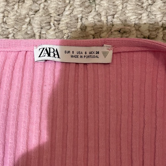Zara pink sweetheart neckline top - Picture 3 of 4